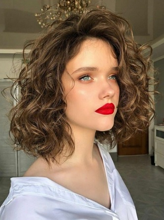 Curly Messy hairstyle